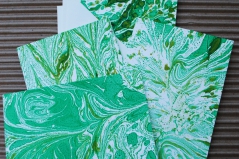 Marbled Note Cards / Emerald